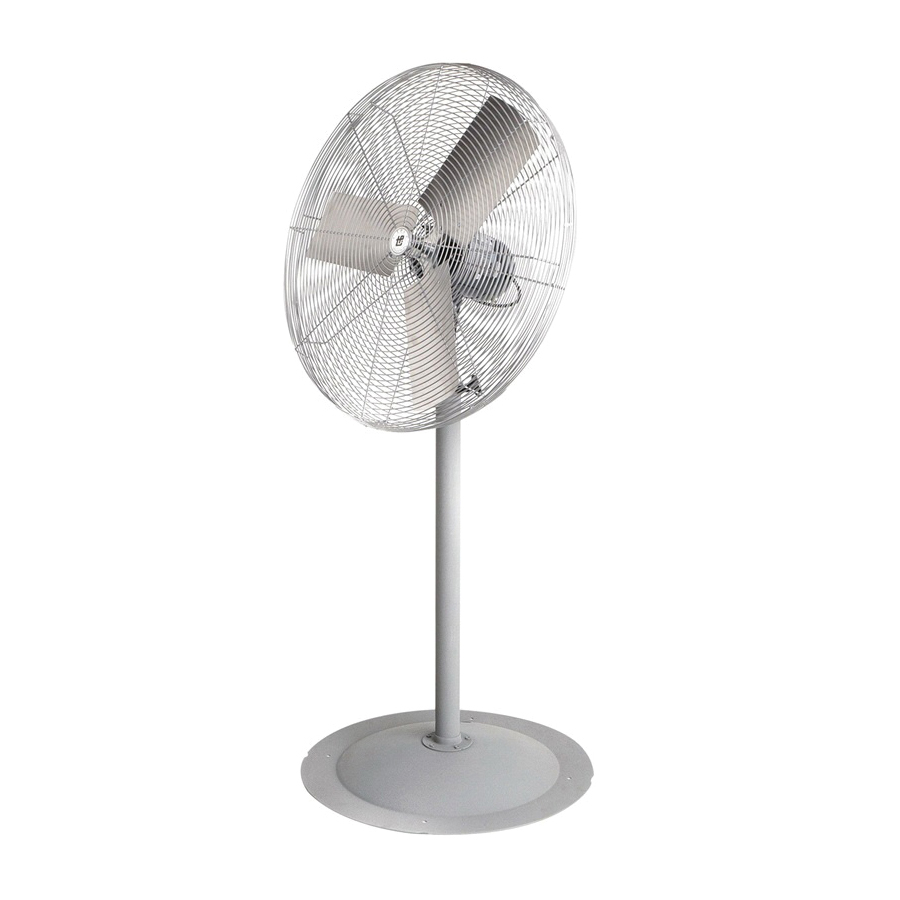 ACU ACU 30-P Unassembled Pedestal Circulating Fan, 120 VAC, 2.7 A, Aluminum Blade, Steel Housing Material, Gray