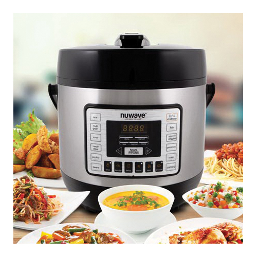 NUWAVE Nutri-Pot 33101 Digital Pressure Cooker, 6 qt Capacity, 1000 W, Touch Control, Stainless Steel, 12.6 in L - 2