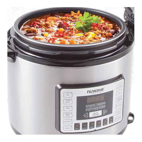 NUWAVE Nutri-Pot 33201 Digital Pressure Cooker, 8 qt Capacity, 1200 W, Touch Control, Stainless Steel, 15 in L - 2