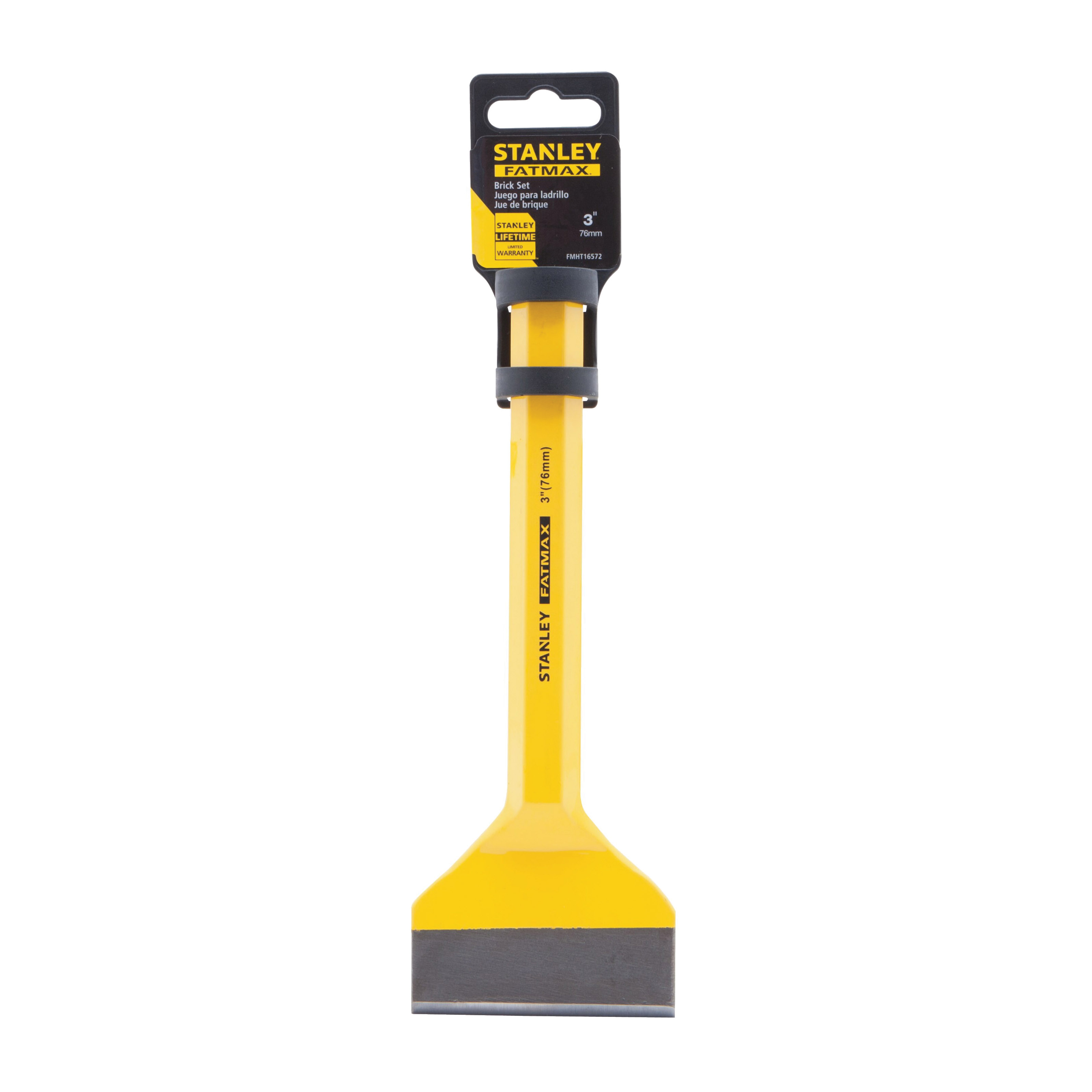 STANLEY FMHT16572 Brick Chisel, 3 in W Blade, 7-1/2 in OAL, Steel Handle - 2