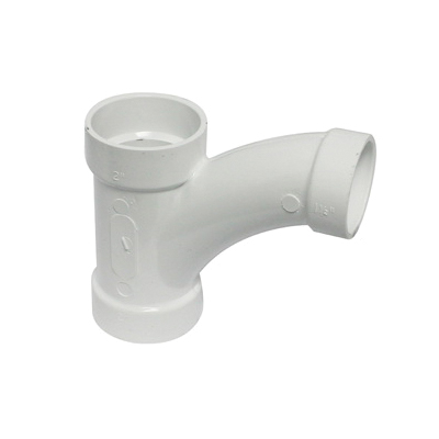 194320 Reducing Combination Tee Pipe Wye, 2 x 2 x 1-1/2 in, Hub, PVC, White, SCH 40 Schedule