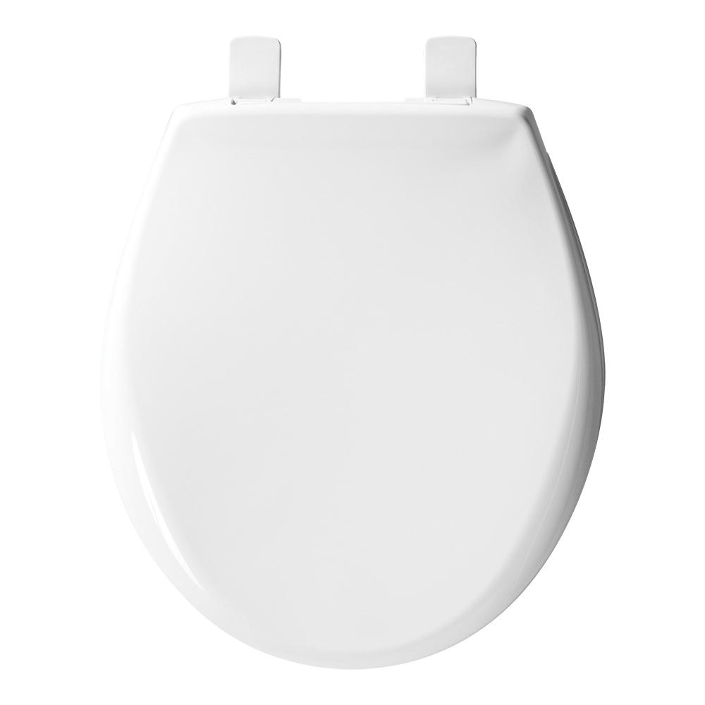 87SLOW-000 Toilet Seat, Round, Plastic, White