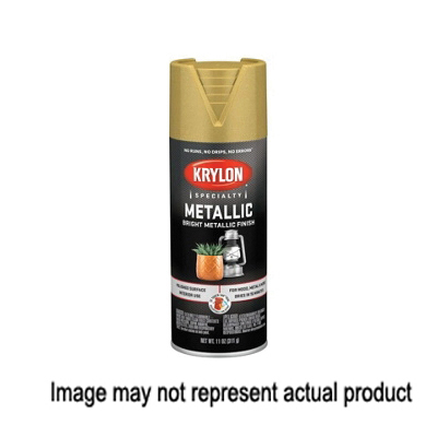 K01708A77 Spray Metallic Spray Paint, Metallic, Brass, 12 oz
