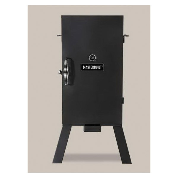 MB20070210 Analog Electric Smoker, 30 in D Cooking Surface, Steel Cooking Surface, Steel, Black
