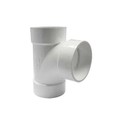 192154L Sanitary Pipe Tee, 4 in, Hub, PVC, White, SCH 40 Schedule