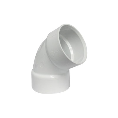 192603L Pipe Elbow, 3 in, Hub, 60 deg Angle, PVC, White, SCH 40 Schedule