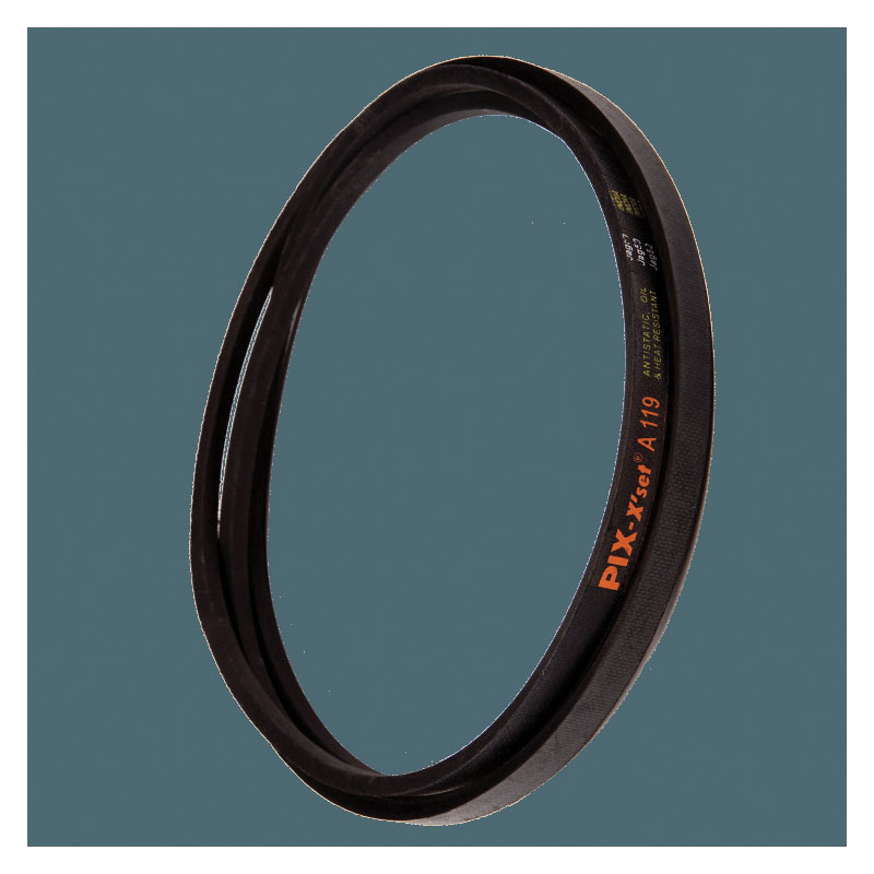 X'SET 3L260 V-Belt, 26 in Outside Circumference, 3/8 in W, Black