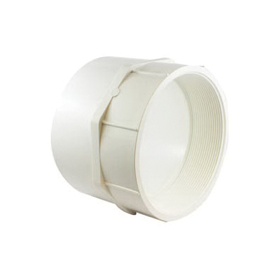 192896 Pipe Adapter, 6 in, FNPT x Hub, PVC, White