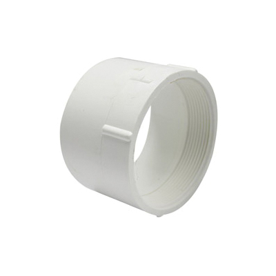 192894 Pipe Adapter, 4 in, FNPT x Hub, PVC, White