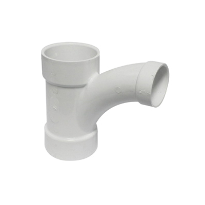 194327 Reducing Combination Tee Pipe Wye, 3 x 3 x 2 in, Hub, PVC, White, SCH 40 Schedule