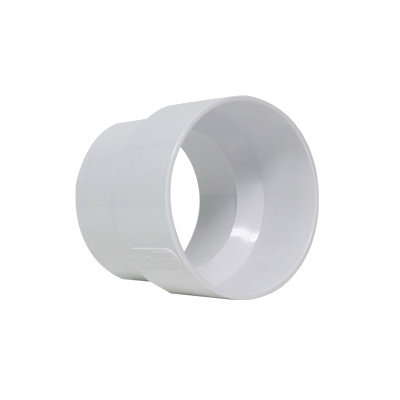 193036 Sewer Adapter Coupling, 4 x 3 in, Hub, PVC, White, SCH 40 Schedule