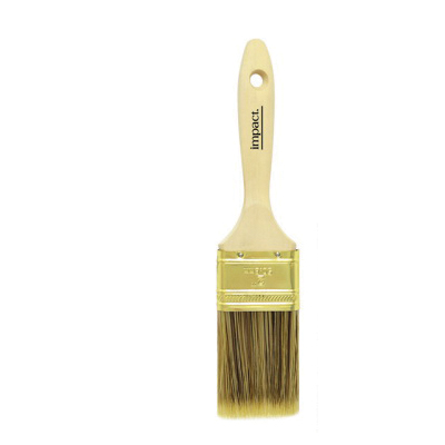 Linzer 18325-2 Paint Brush, 3 in W, Chisel Trim, Wall Brush, 3-1/4 in L Bristle, Polyester Bristle, Sanded Handle