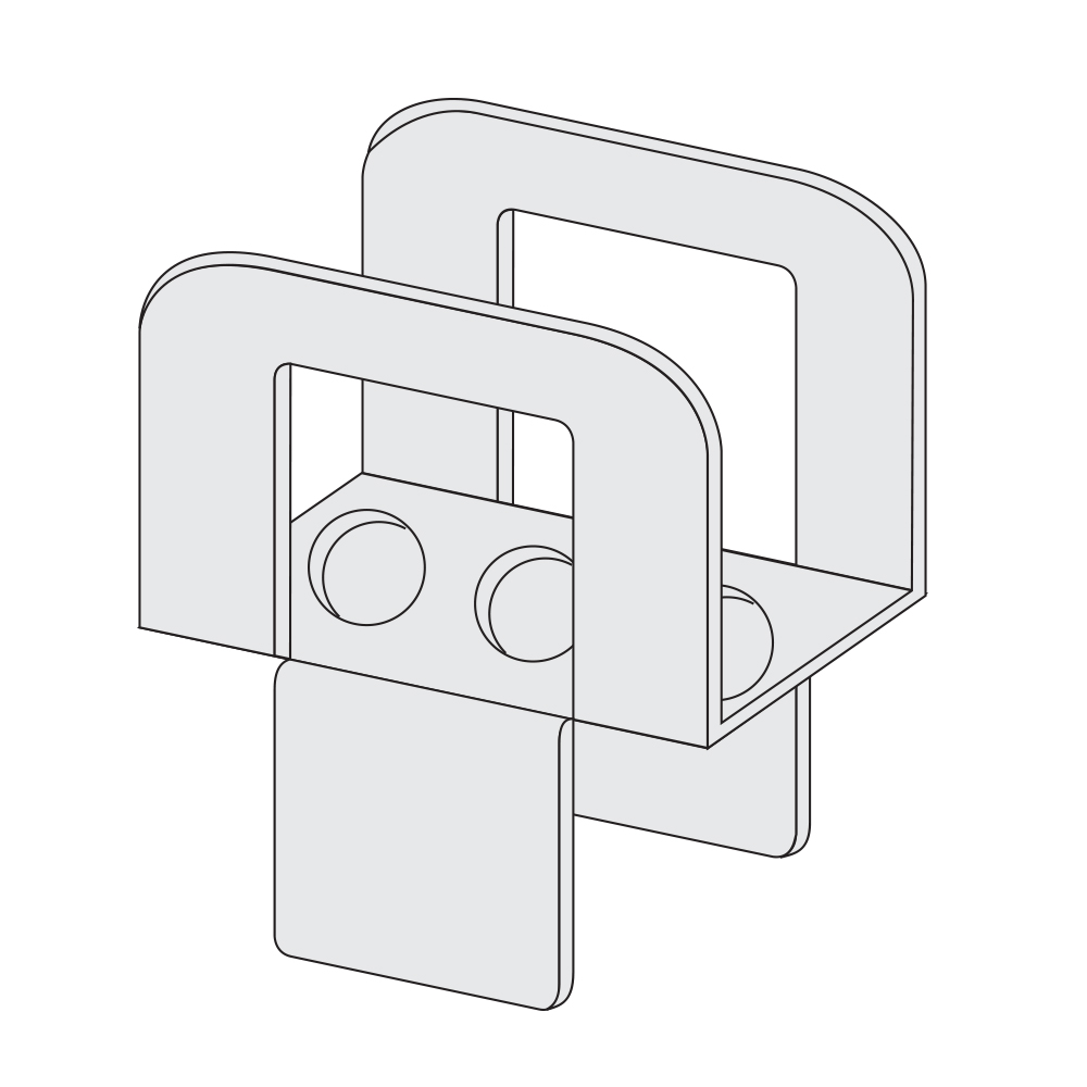 PCS Series PCSL716 Framing Plywood Clip, 20 ga Thick Material, Steel, Galvanized