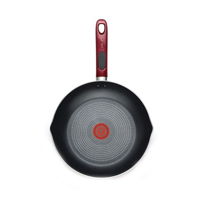 T-fal B039S264 Fry Pan Set, Aluminum, Red, 2-Piece - 2