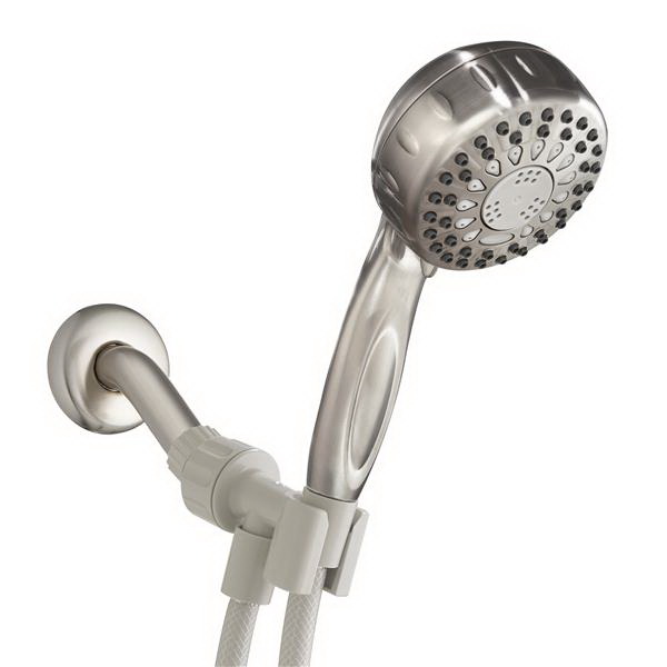 PowerSpray+ Series TRS-559E Handheld Shower Head, 1/2 in Connection, 1.8 gpm, 5-Spray Function, Plastic