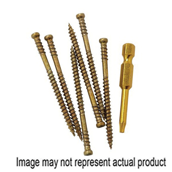 RT Series 15079 Screw, #8 Thread, 2-1/2 in L, Partial Thread, Trim Head, Star Drive, Type 17 Point, Steel, 3,500 /BX
