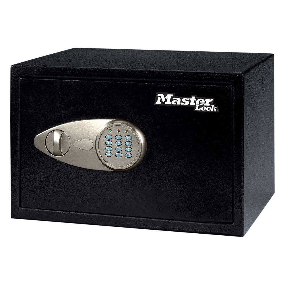 Master Lock X055ML Digital Safe, 0.5 cu-ft Capacity, 8.7 in H x 13.8 in W x 10.6 in D Exterior, Steel, Black/Gray - 1