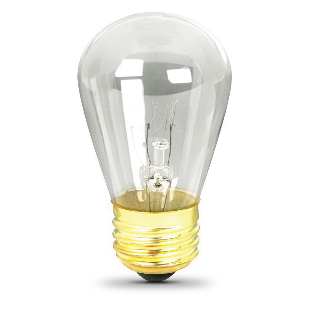 11S14/4-130 Incandescent Bulb, 11 W, S14 Lamp, E26 Medium Lamp Base, 40 Lumens, 2700 K Color Temp