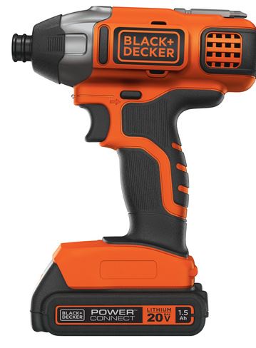 BDCI20C Impact Driver, Battery Included, 20 V, 1.5 Ah, 1/4 in Drive, Hex Drive, 3900 ipm