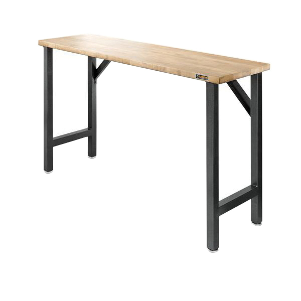 GLADIATOR GAWB66HWGG Wide Hardwood Modular Workbench, 66-1/2 in OAW, 38-3/4 in OAH, 20 in OAD, 1500 lb Capacity - 3