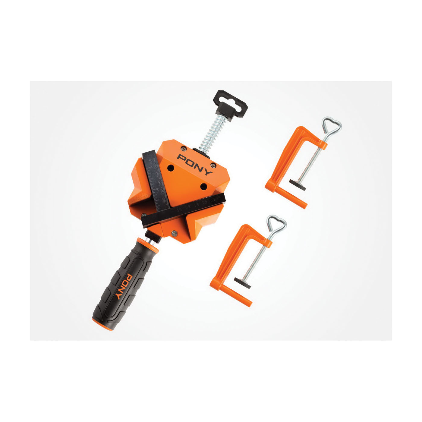 9180 Angle Clamp, 150 lb Clamping, 1-1/8 in Max Opening Size, 2 in D Throat, Steel Body, Orange Body