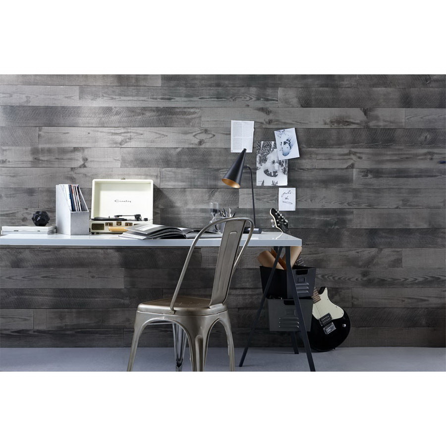 TIMBERWALL Barnwood TWBADG Wall Plank, 31-1/2 in L, 3-15/16 in W, 9.5 sq-ft Coverage Area, Pine Wood, Driftwood Gray - 3