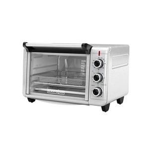 TO3215SS Toaster Oven, 1500 W, 6-Slice, Knob Control, Stainless Steel, Black/Silver