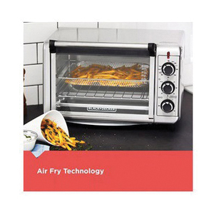 Black+Decker TO3215SS Air Fry Toaster Oven, 1500 W, Knob Control, Black/Silver - 2