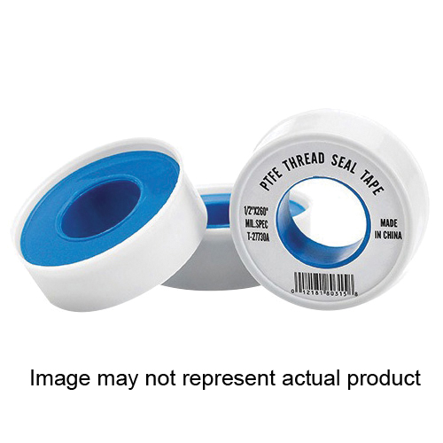 80320 Thread Seal Tape, 260 in L, 1/2 in W, PTFE, Yellow