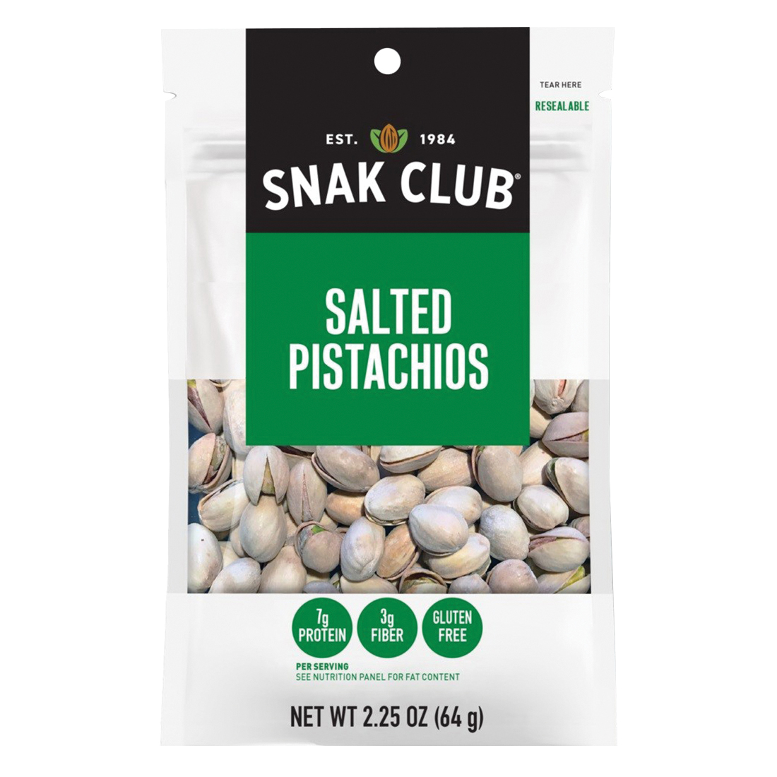 ECP Pistachios, Salted, 2.25 oz