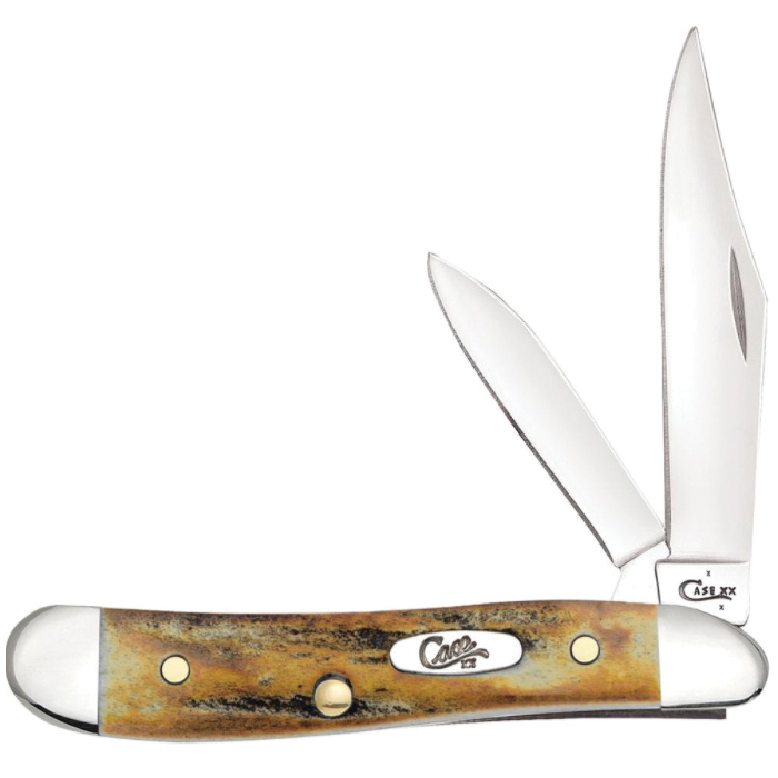 00048 Pocket Knife, 1.53, 2.1 in L Blade, 5220 Stainless Steel Blade, 2-Blade, Natural Handle