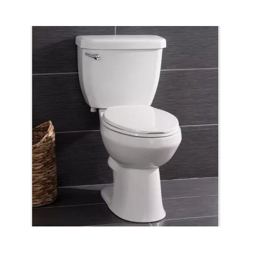Miseno Bella Series MNO1503C Two-Piece Toilet, Elongated Bowl, 1.28 gpf Flush, 12 in Rough-In, Vitreous China, White - 2