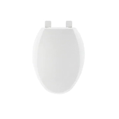 Proflo Crisson Series PFTSEC2000WH Toilet Seat with Easy Clean, Elongated, Plastic, White, Slide-Off Hinge