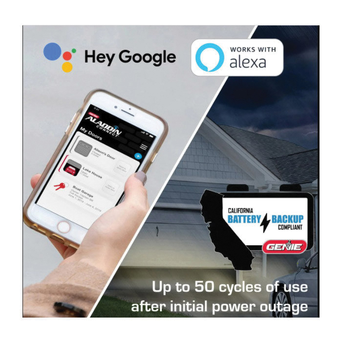 Garage Door Opener, Genie, 60 W, Smartphone Control - 3