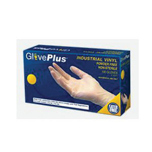 IVPF48100 Disposable Gloves, XL, 235 mm L, Vinyl, Clear, Powder-Free