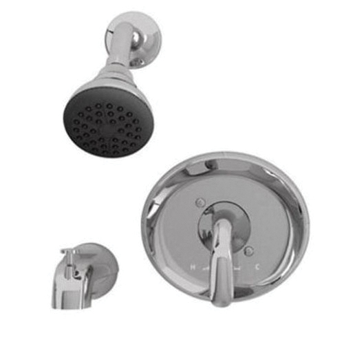 Cadet Suite Series 9091512.002 Tub and Shower Faucet, Adjustable Showerhead, 2 gpm Showerhead, Brass
