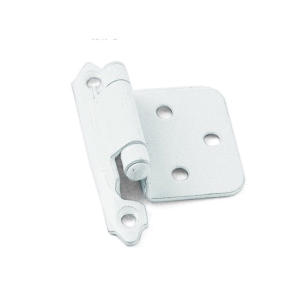 28742 Cabinet Hinge, 3 in H x 2 in W, Steel, Self Close, Flush Mounting