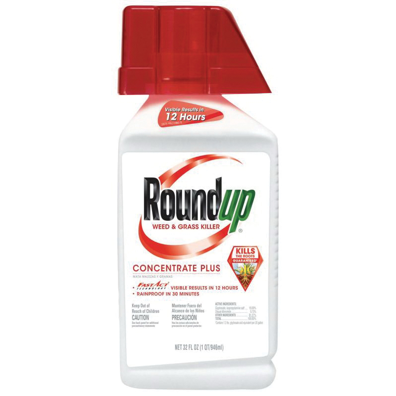 Roundup 5005510 Weed and Grass Killer, Liquid, Amber/Clear, 16 oz Bottle