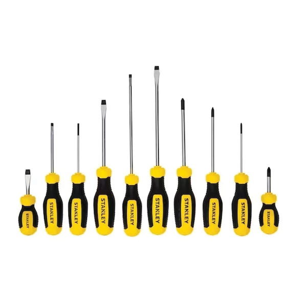 STANLEY STHT60799 Screwdriver Set, 10-Piece, Alloy Steel, Nickel Plated
