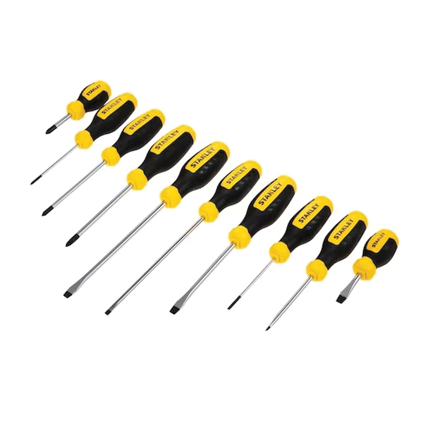 STANLEY STHT60799 Screwdriver Set, 10-Piece, Alloy Steel, Nickel Plated