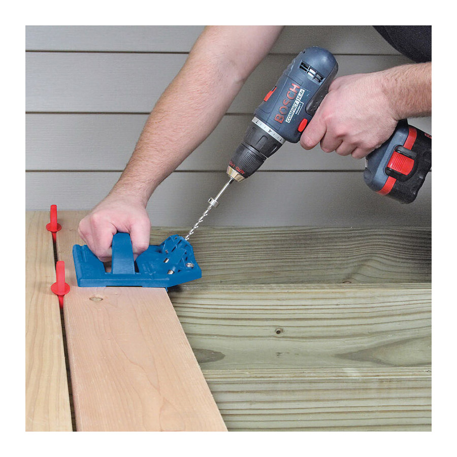 Deck Jig Concealed Fastening System, Kreg, 3-Guide Hole, Polymer/Steel 2.0 - 3