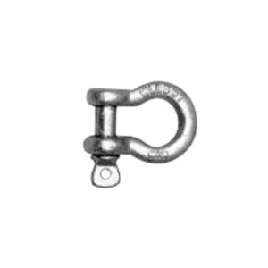 193LR-3/16 Anchor Shackle, 3/16 in Trade, 0.3 ton Working Load, Steel, Hot-Dipped Galvanized