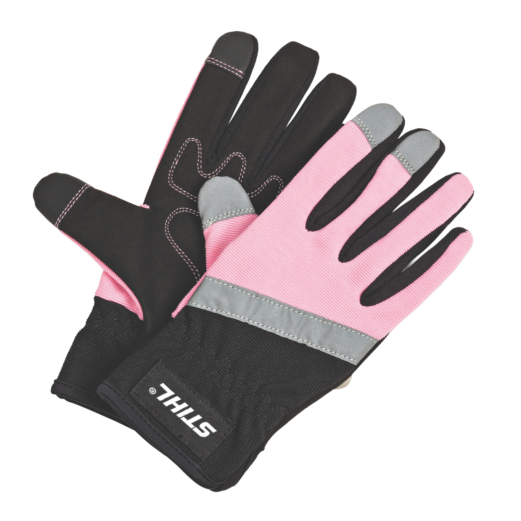 Cotton Candy Series 7010 884 1153 Gloves, M, Elastic Cuff, Spandex, Pink