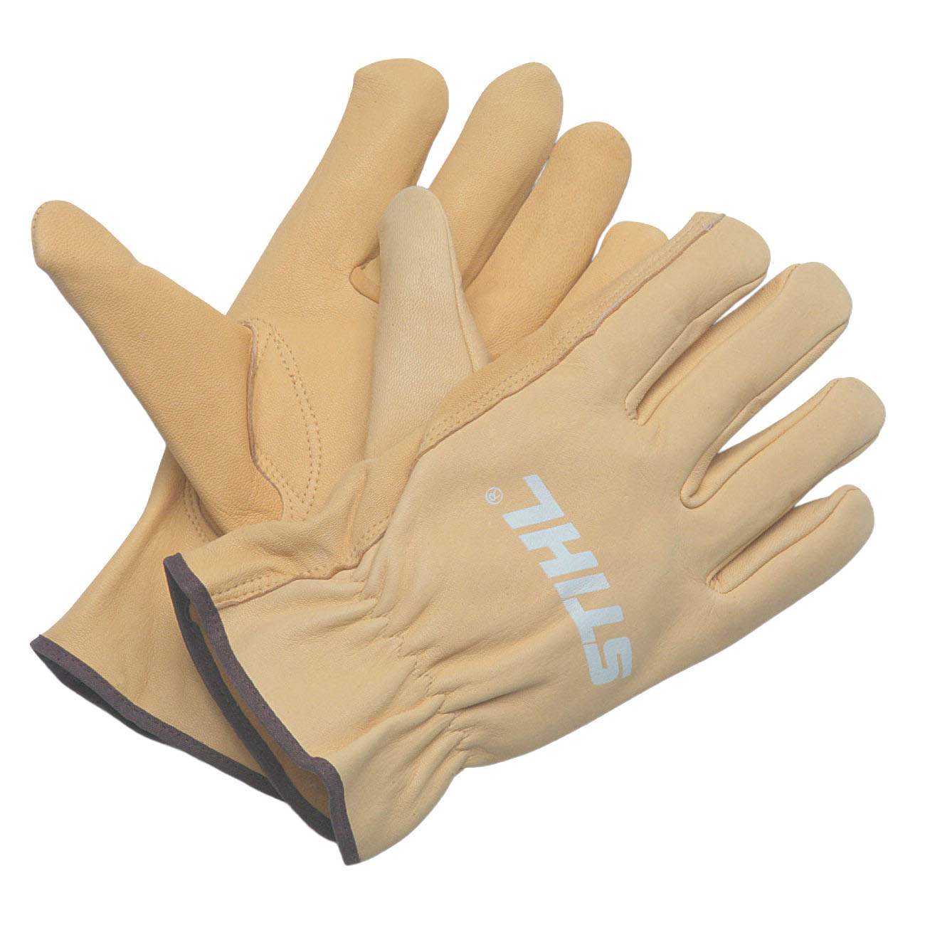 HomeScaper Series 7010 884 1104 Work Gloves, Unisex, L, Keystone Thumb, Open Cuff, Goatskin Leather, Tan