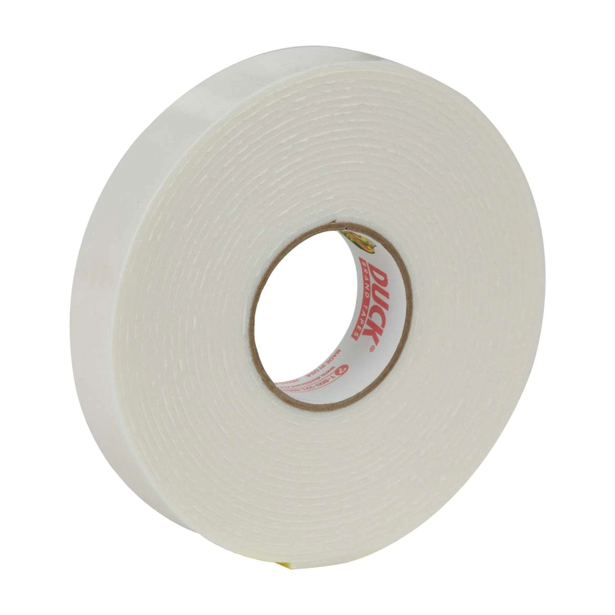 Duck 394666 Permanent Mounting Tape, 15 ft L, 3/4 in W, Polyethylene Foam Backing, White