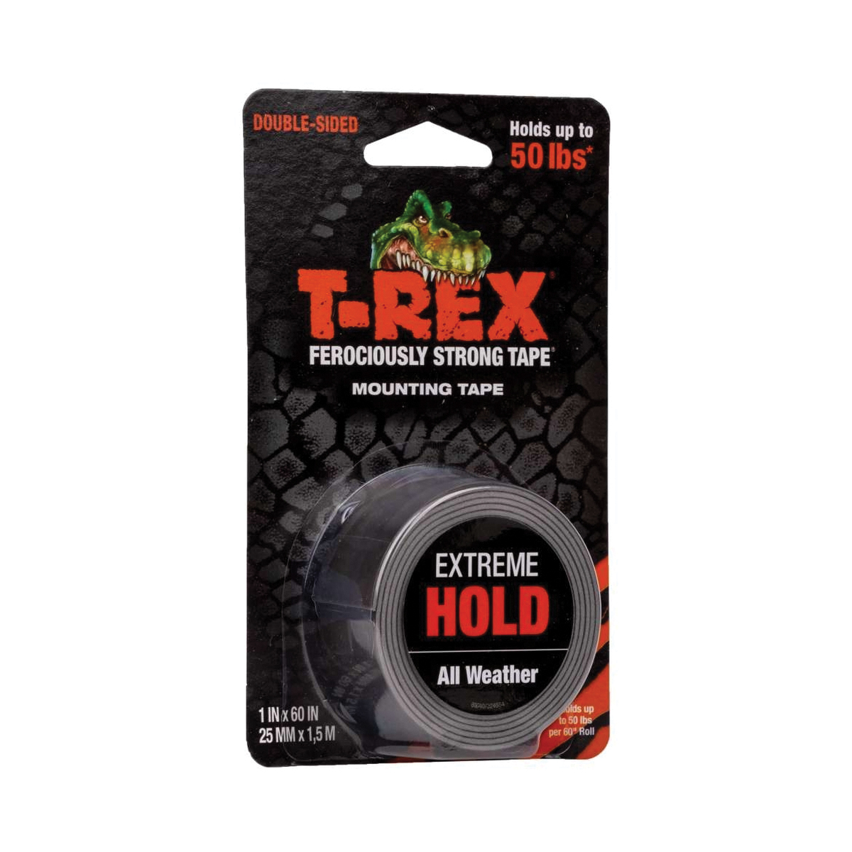 T-Rex 285337 Extreme Hold Mounting Tape, 60 in L, 1 in W