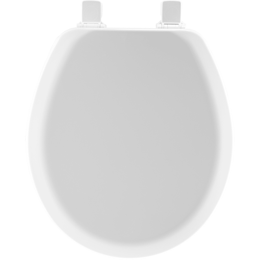 Mayfair Cameron Series 41EC-000 Closed-Front Toilet Seat, Round, Wood, White, Easy Clean and Change Hinge - 2