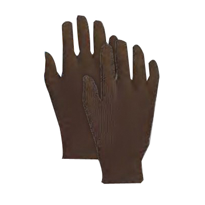 9116-26 Work Gloves with Mini Dots, M, Straight Thumb, Knit Wrist Cuff, Cotton Jersey, Brown