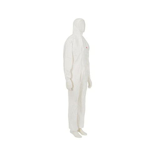 3M XL454000040 Protective Coveralls, 2XL, Fits to Chest Size: 45 to 49 in, SMS Laminate, White - 5