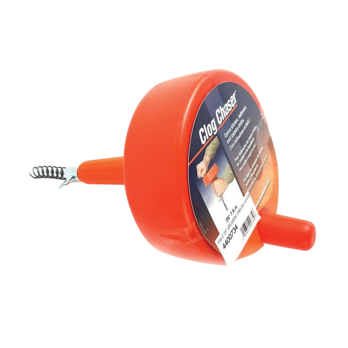 Drain Auger, Thrifco Plumbing, 1/4 in Dia Cable, 15 ft L Cable - 3